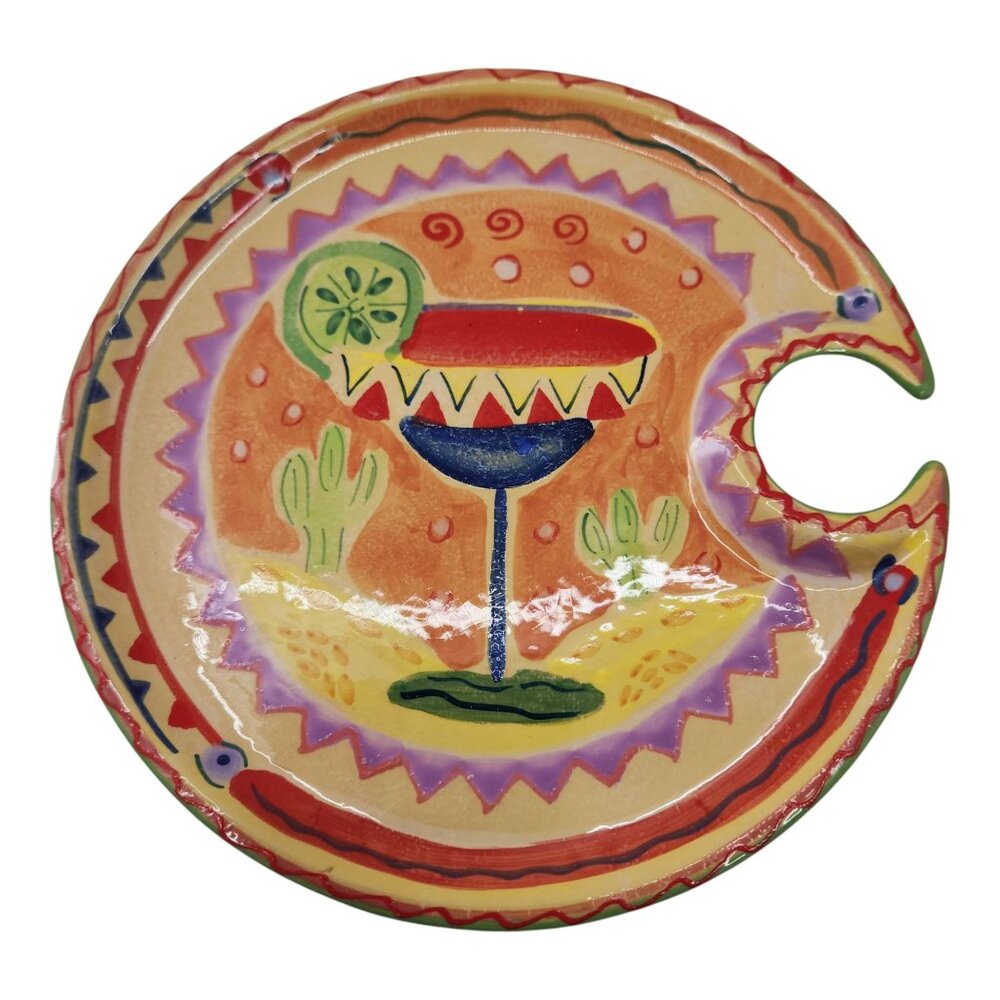 Fiesta Farida Zaman Ambiance 8" Handpainted Snack Plate Colorful Dinnerware